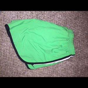 Green Nike DriFit Track Shorts